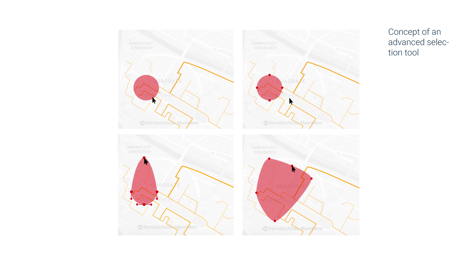 Concept of an advanced spatial selection tool.